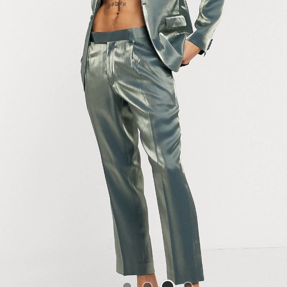 men’s ASOS metallic pants
